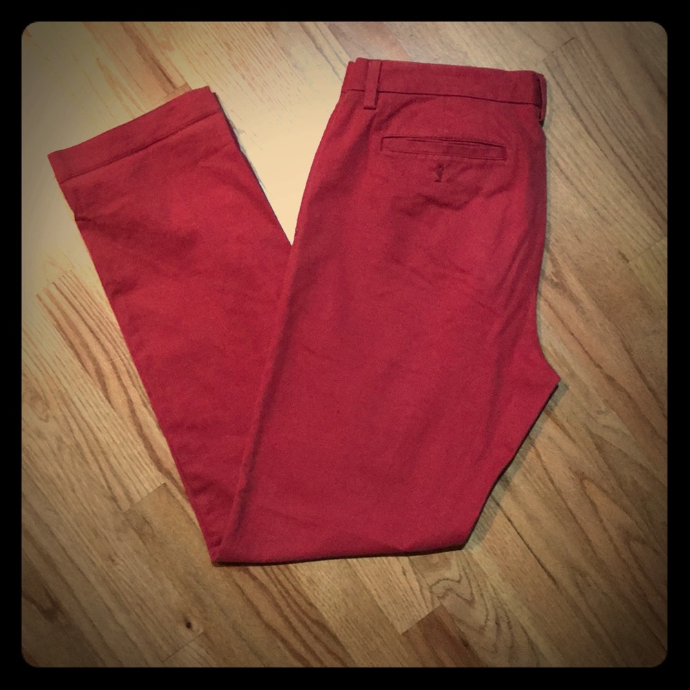 Banana Republic red chinos - previously worn
